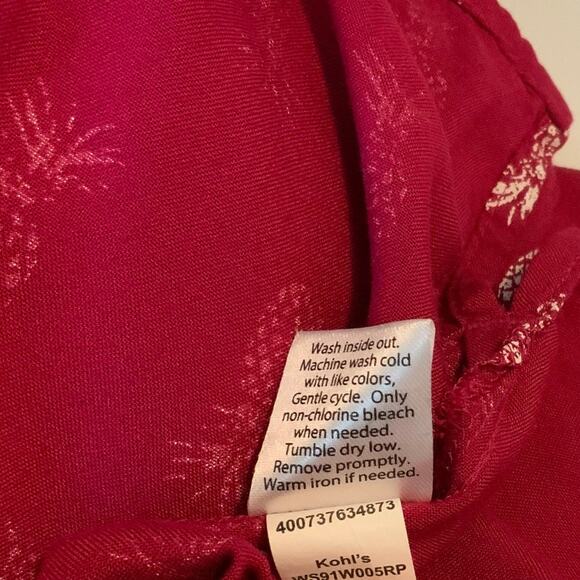 Sonoma Pink Pineapple Tank Top Sleeveless VNeck Large - Picture 6 of 6